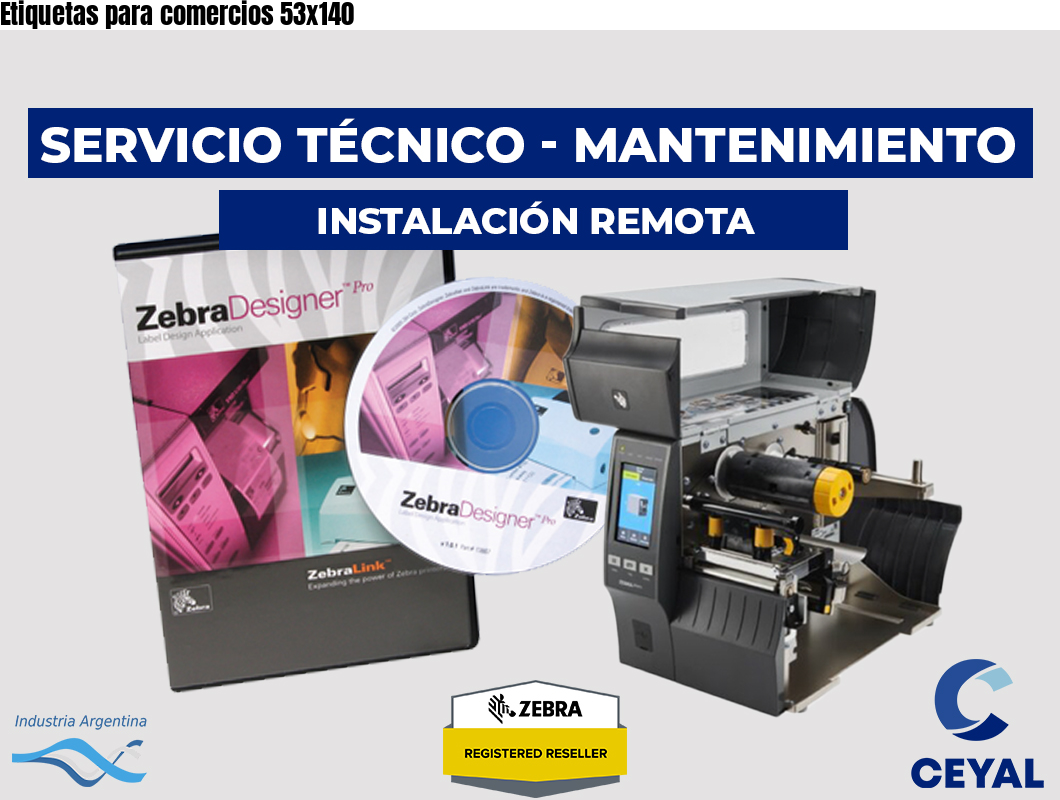 Etiquetas para comercios 53x140