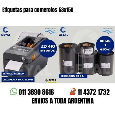 Etiquetas para comercios 53x150