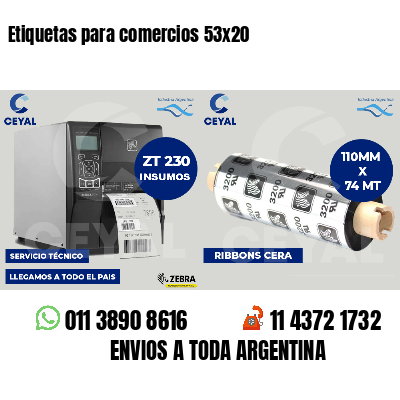 Etiquetas para comercios 53x20