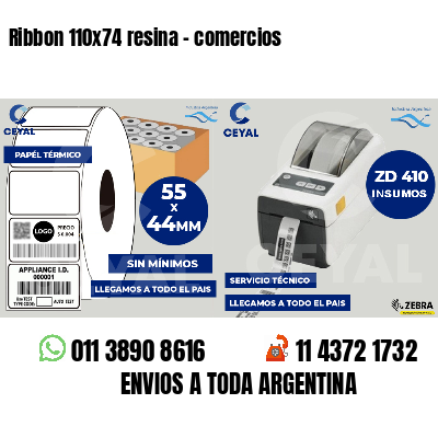 Ribbon 110x74 resina - comercios