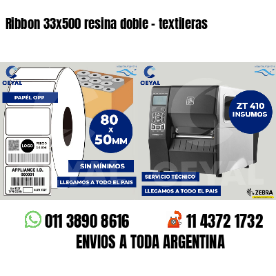 Ribbon 33x500 resina doble - textileras