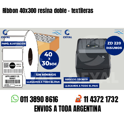 Ribbon 40x300 resina doble - textileras
