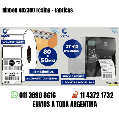 Ribbon 40x300 resina - fabricas