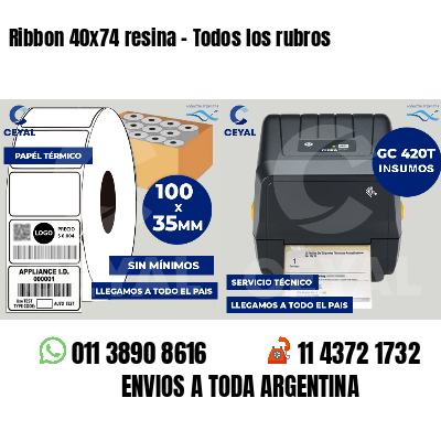 Ribbon 40x74 resina - Todos los rubros