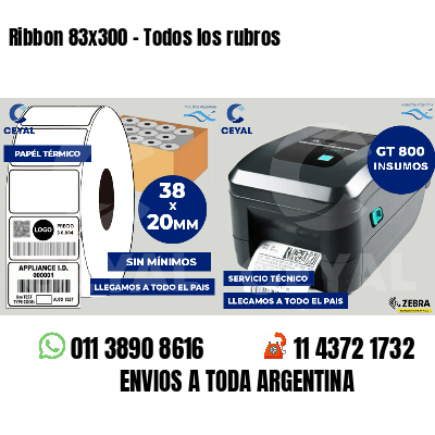 Ribbon 83x300 - Todos los rubros
