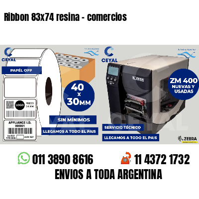 Ribbon 83x74 resina - comercios