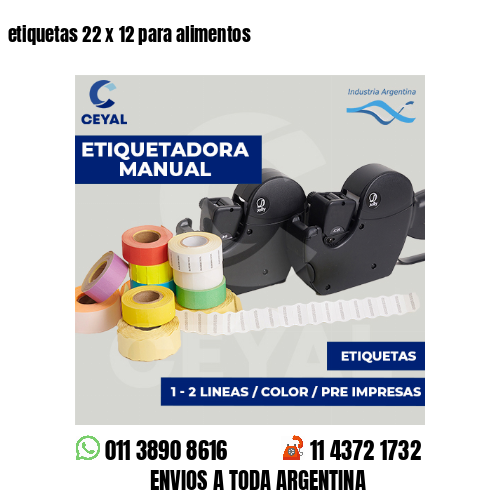 etiquetas 22 x 12 para alimentos