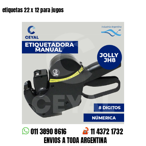 etiquetas 22 x 12 para jugos