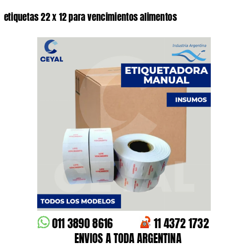 etiquetas 22 x 12 para vencimientos alimentos