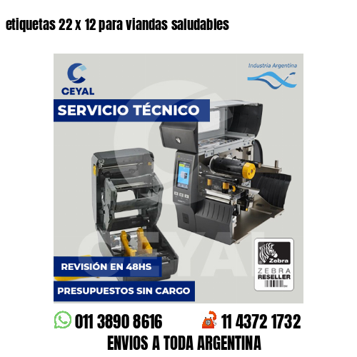 etiquetas 22 x 12 para viandas saludables