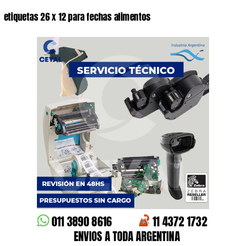 etiquetas 26 x 12 para fechas alimentos