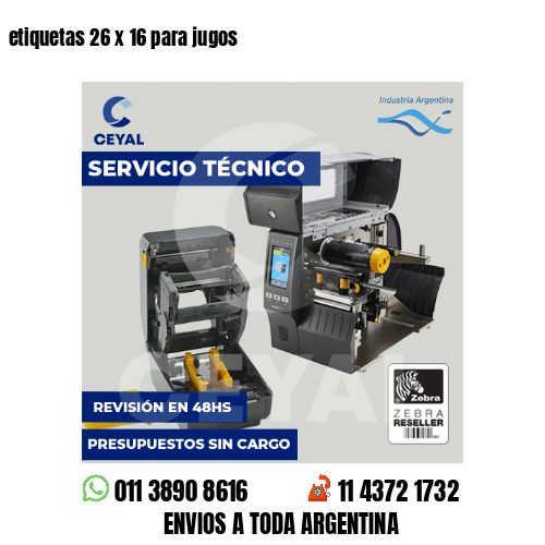etiquetas 26 x 16 para jugos