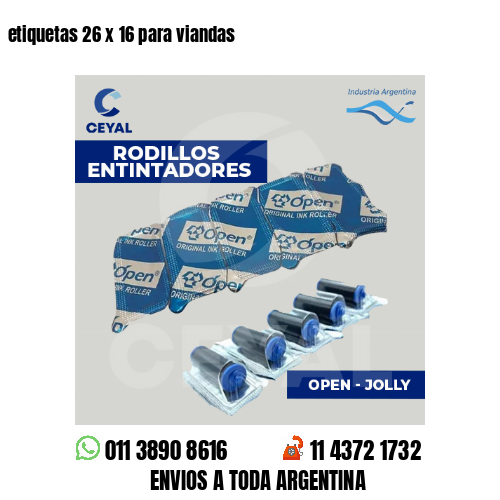 etiquetas 26 x 16 para viandas 
