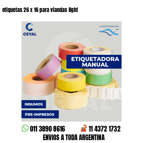 etiquetas 26 x 16 para viandas light 