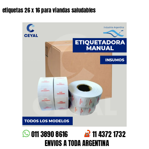 etiquetas 26 x 16 para viandas saludables