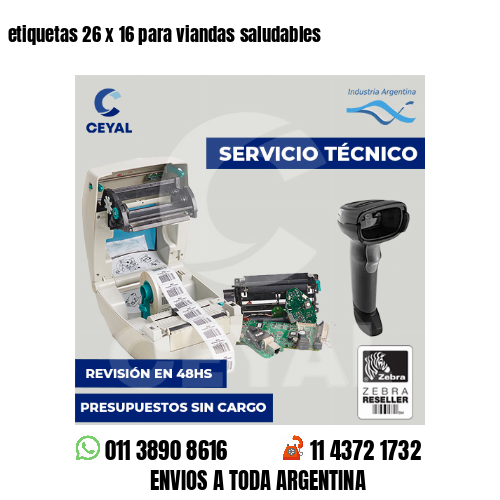 etiquetas 26 x 16 para viandas saludables