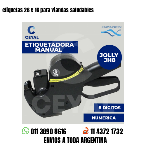 etiquetas 26 x 16 para viandas saludables