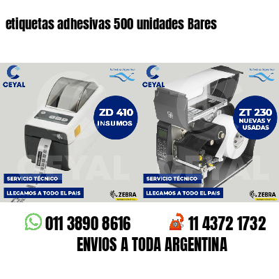 etiquetas adhesivas 500 unidades Bares