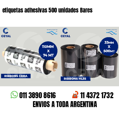 etiquetas adhesivas 500 unidades Bares