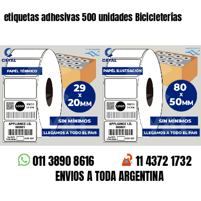 etiquetas adhesivas 500 unidades Bicicleterías