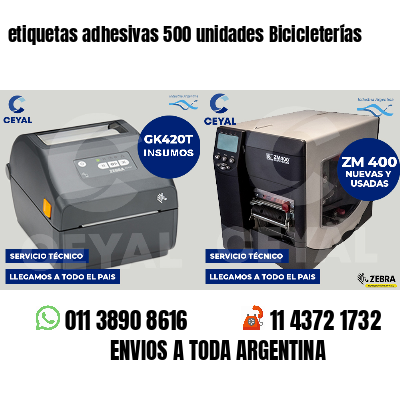 etiquetas adhesivas 500 unidades Bicicleterías