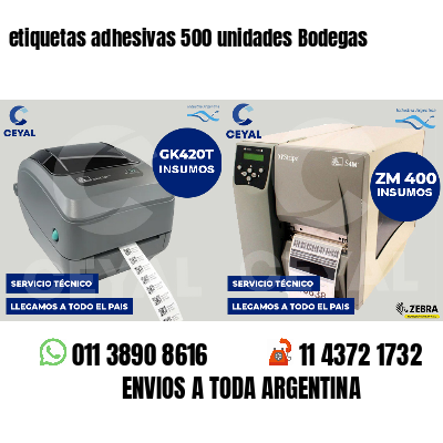 etiquetas adhesivas 500 unidades Bodegas