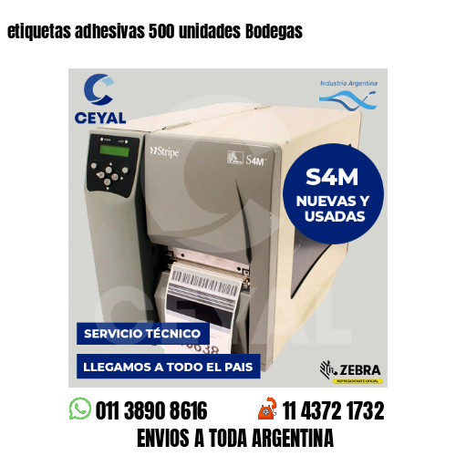 etiquetas adhesivas 500 unidades Bodegas