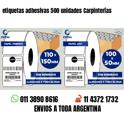 etiquetas adhesivas 500 unidades Carpinterías