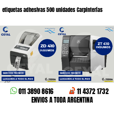 etiquetas adhesivas 500 unidades Carpinterías