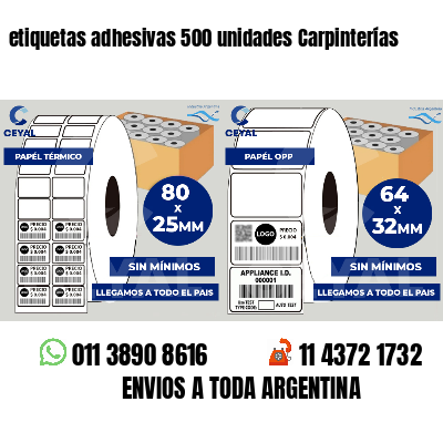 etiquetas adhesivas 500 unidades Carpinterías