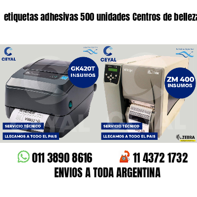 etiquetas adhesivas 500 unidades Centros de belleza