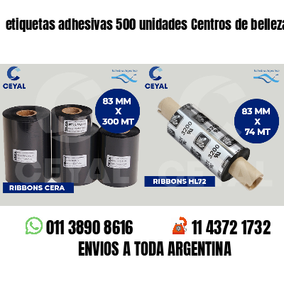 etiquetas adhesivas 500 unidades Centros de belleza