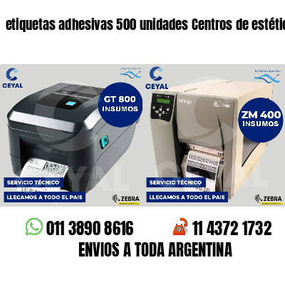 etiquetas adhesivas 500 unidades Centros de estética