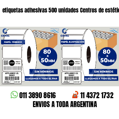 etiquetas adhesivas 500 unidades Centros de estética
