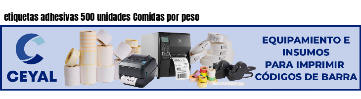 etiquetas adhesivas 500 unidades Comidas por peso