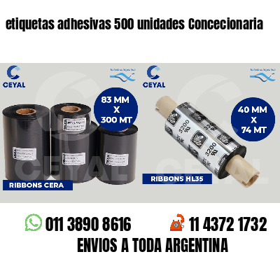 etiquetas adhesivas 500 unidades Concecionaria