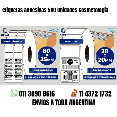 etiquetas adhesivas 500 unidades Cosmetología