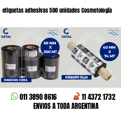 etiquetas adhesivas 500 unidades Cosmetología