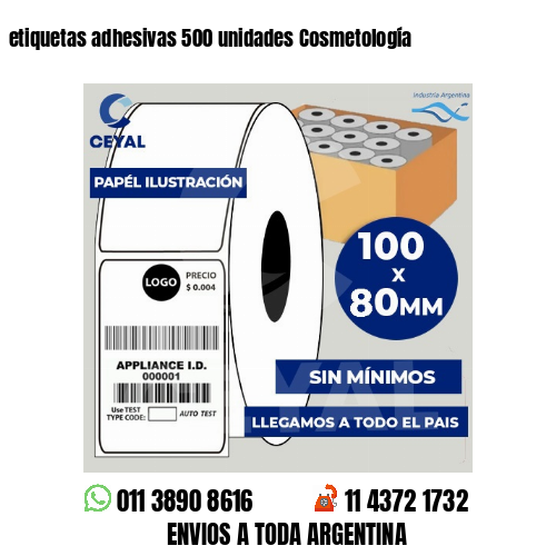 etiquetas adhesivas 500 unidades Cosmetología