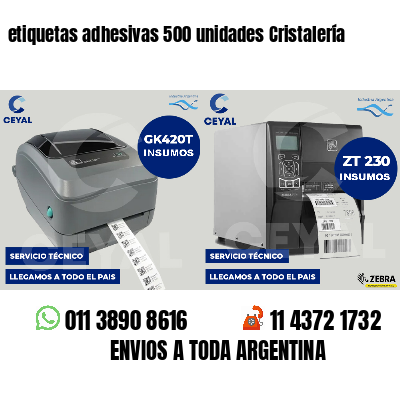 etiquetas adhesivas 500 unidades Cristalería