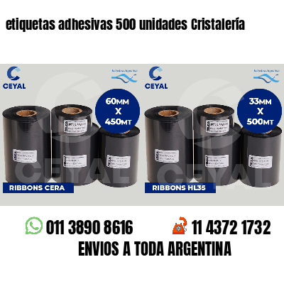 etiquetas adhesivas 500 unidades Cristalería
