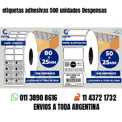 etiquetas adhesivas 500 unidades Despensas