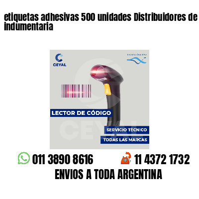 etiquetas adhesivas 500 unidades Distribuidores de indumentaria