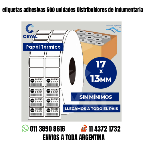 etiquetas adhesivas 500 unidades Distribuidores de indumentaria