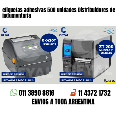 etiquetas adhesivas 500 unidades Distribuidores de indumentaria