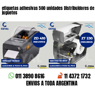 etiquetas adhesivas 500 unidades Distribuidores de juguetes