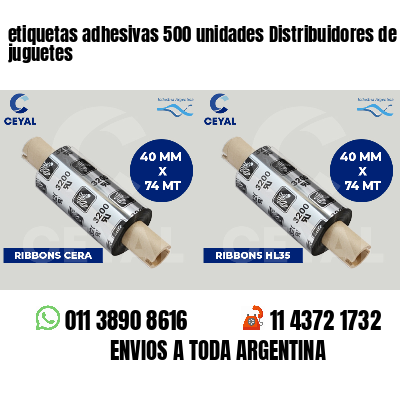etiquetas adhesivas 500 unidades Distribuidores de juguetes
