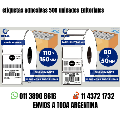 etiquetas adhesivas 500 unidades Editoriales