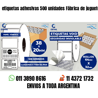 etiquetas adhesivas 500 unidades Fábrica de juguetes