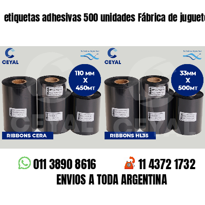 etiquetas adhesivas 500 unidades Fábrica de juguetes